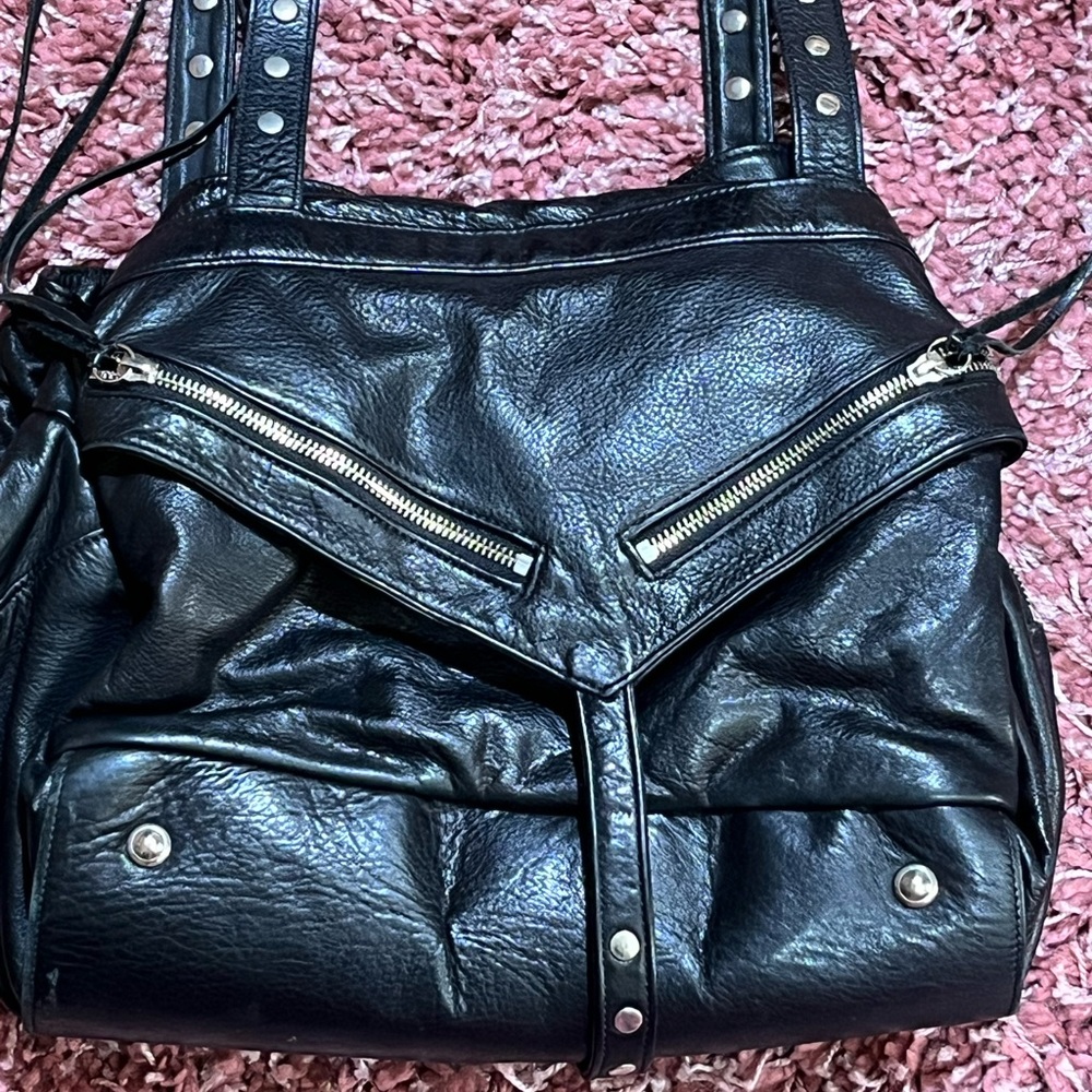 Botkier Large Black Leather TRIGGER bag - Picture 3 of 9